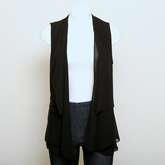 Shesmiss Chiffon Waterfall Layered Vest - Picture 2 of 15